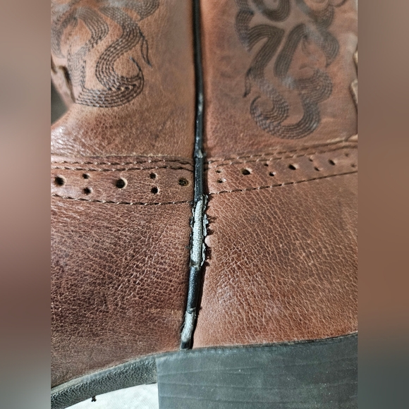 Justin L2559 Ladies Cowgirl Leather Boots Size 6.5 - Picture 5 of 9